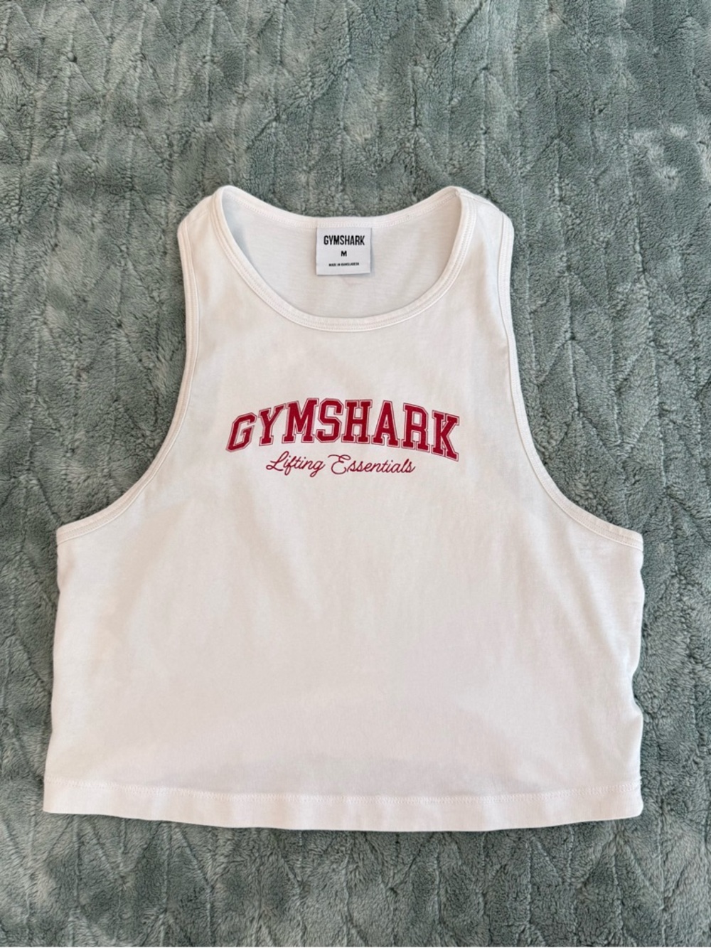 Gymshark Lift ing Essentials Graphic Tank - White Size Medium